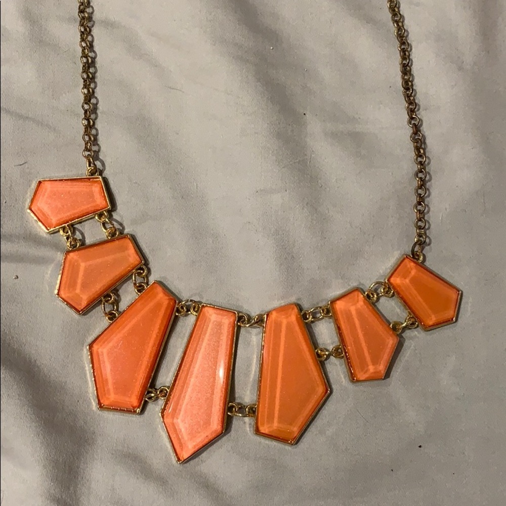Peach colored necklace